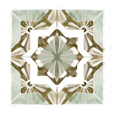 " Gray And Rust Medallion "