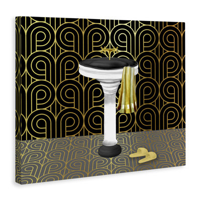 Toile de style déco pour lavabo de salle de bain, design par Conrad Knutsen