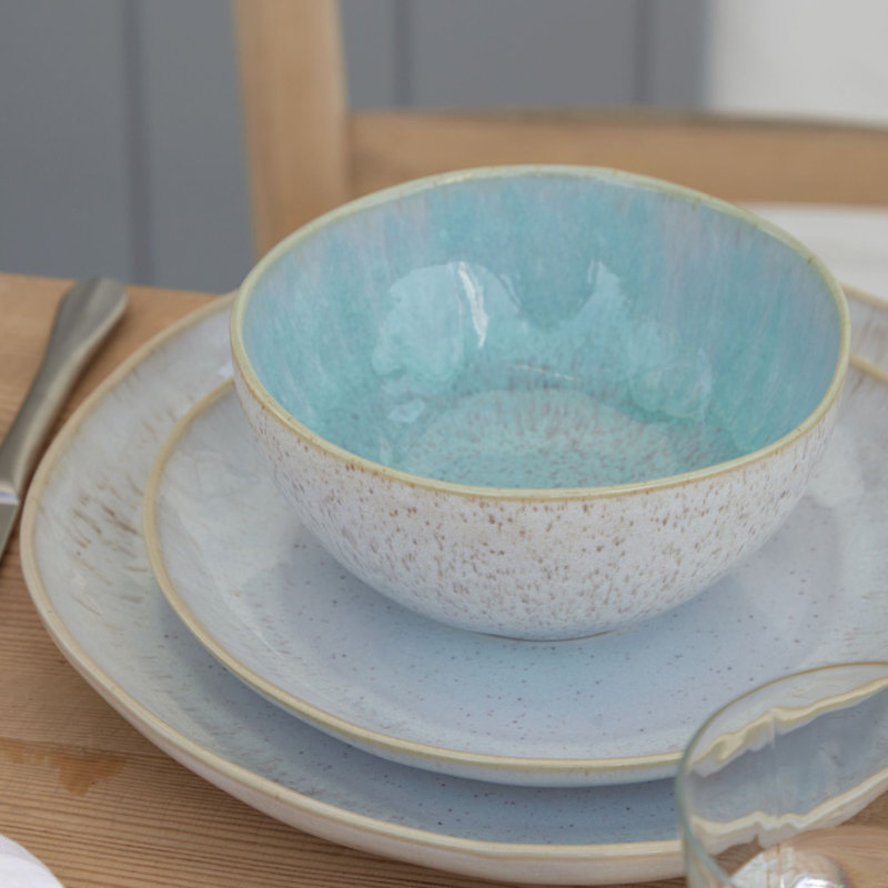 Eivissa Stoneware Soup Bowl, Sea Blue