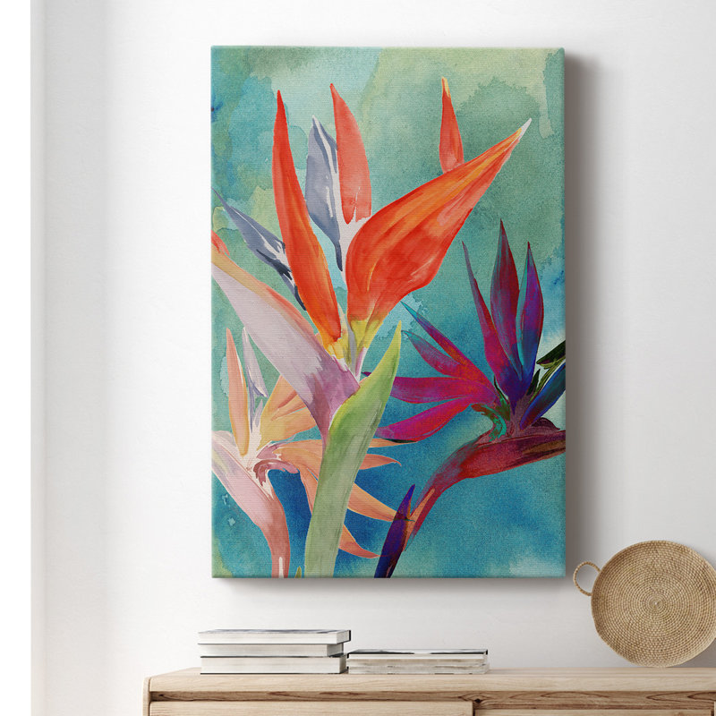 " Vivid Birds Of Paradise I ", 36" H x 24" W x 1" D