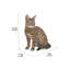 Statuette de chat du Bengale assis