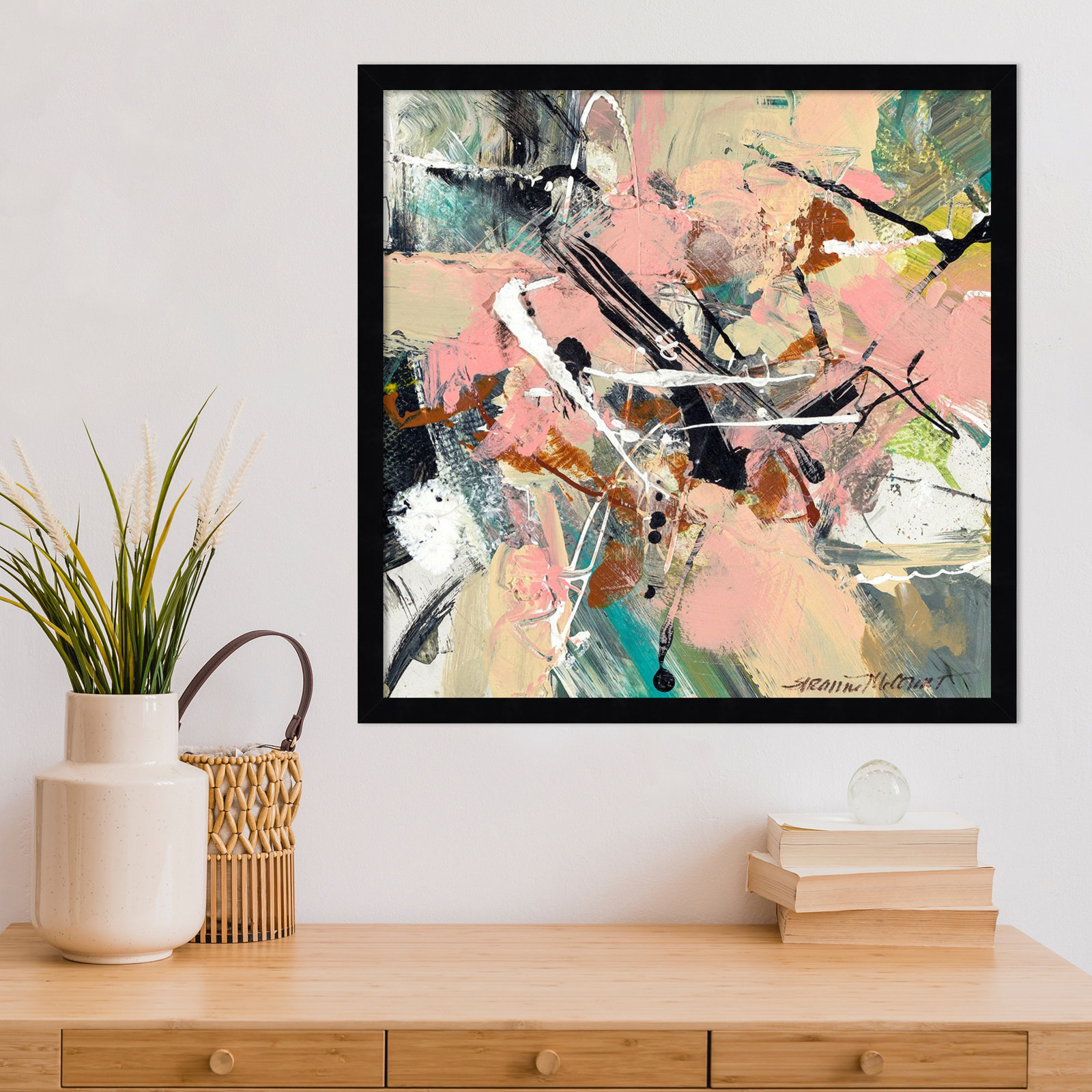 Sutter "Graceful" Print by Suzanne McCourt, 21" H x 21" W, Black