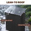 5 ft. W x 3 ft. D Metal Lean-To Storage Shed with Shelves-136099432