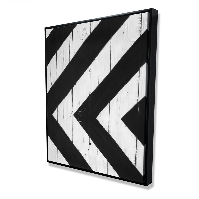 Rhombus sur bois - Toile encadrée avec motif de bureau, H 61,25 po x l 49,25 po