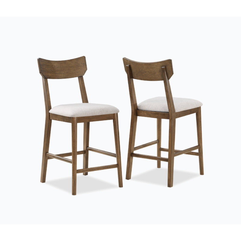 Tabouret de salle à manger à hauteur de comptoir 2 pièces 2 pièces Mid-Century