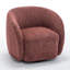 Fauteuil demi-tonneau pivotant rembourré Aunna-265042433