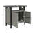 Outdoor Pool Towel Storage Cabinet Organizer, Outdoor Bar Table With Shelf And Cabinet, Pool Towel Holder Pool Valet With Weather-Resistant PE Rattan And Steel Frame, Gray-1052970288