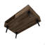 Table basse Bull, un tiroir, une tablette ouverte, quatre pieds