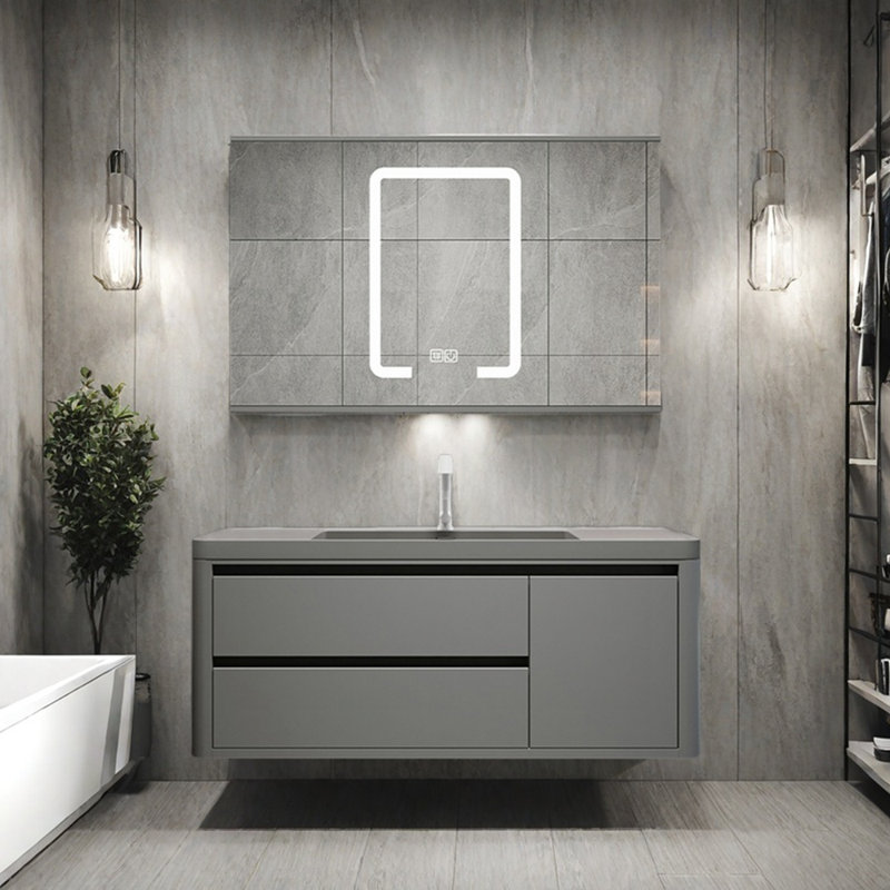 Simple and modern style bathroom cabinet, Dark Gray