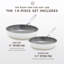 GreenPan GP5 Colors Healthy Ceramic Nonstick 9.5" and 11", 2 Piece Frypan Set-1046592526