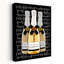 Elegant Champagne Trio Elegant Contemporary Wall Art Print by Martina - Wrapped Canvas Print-1312309034