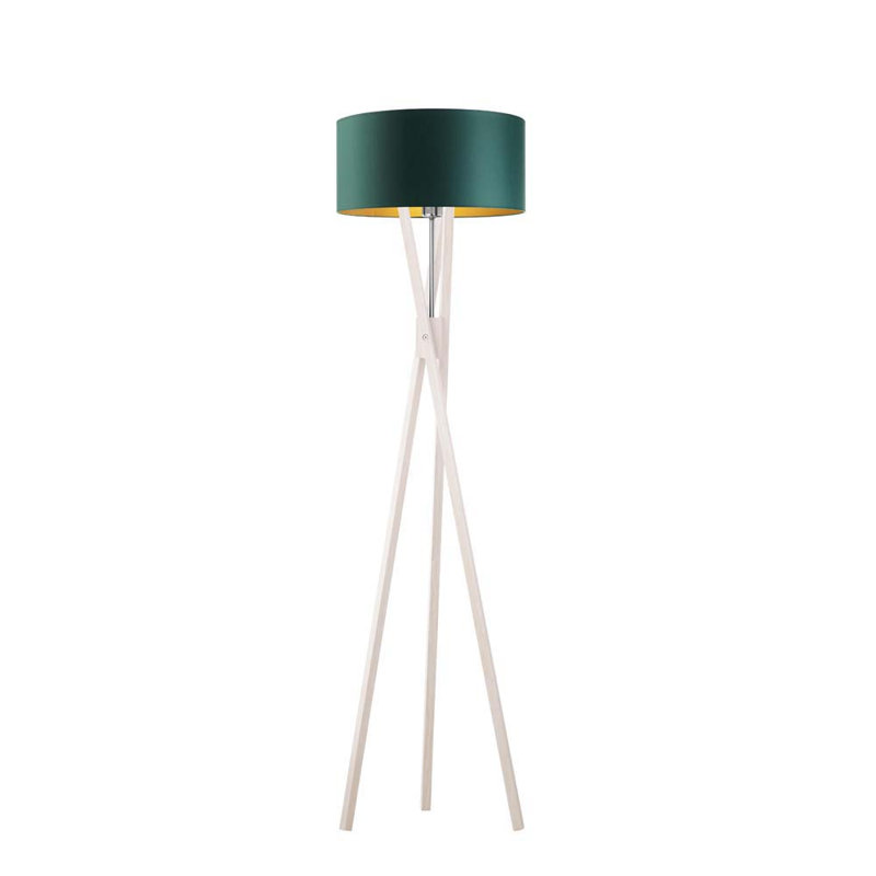 Quinnlynn 150cm Tripod Floor Lamp, White, Green