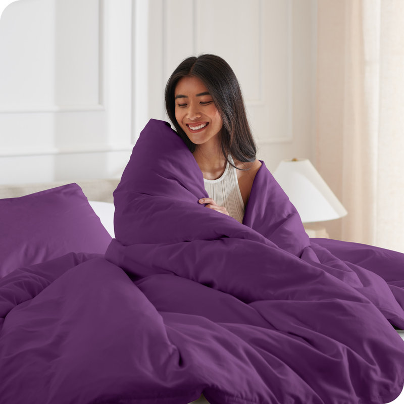 Duvet Cover, Plum, King Duvet Cover + 2 King Shams