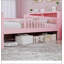 Lit simple avec rangement pour tête de lit, tiroirs sous le lit et garde-corps de sécurité pour le confort et l'organisation, rose-1497099016