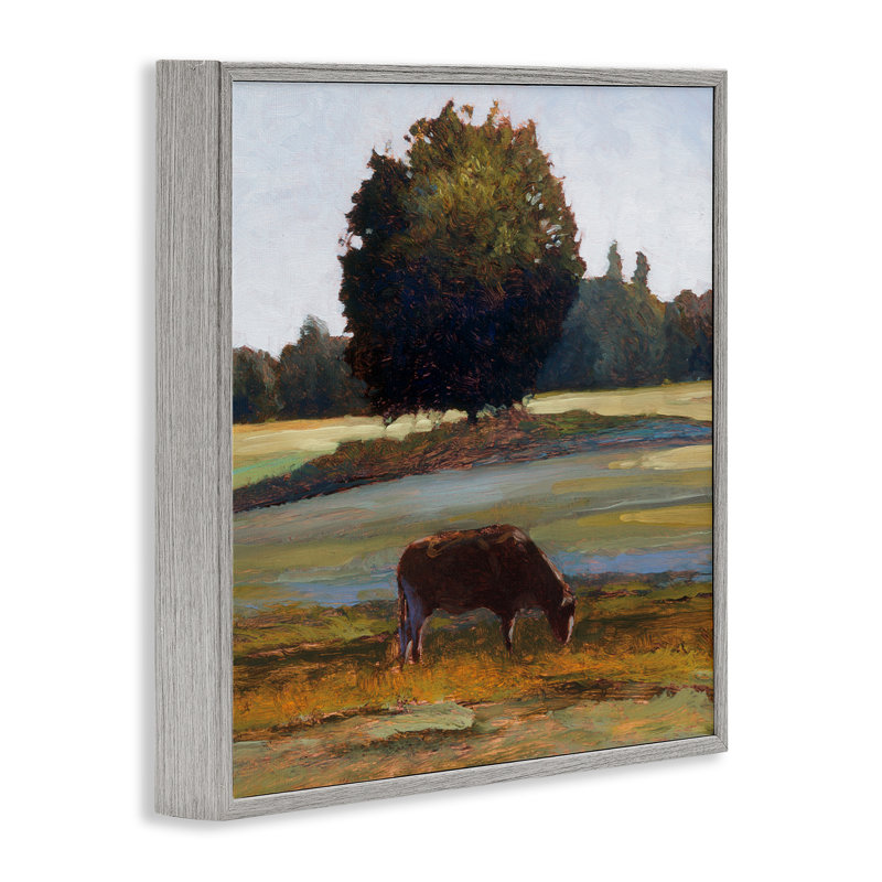 Pâturages de pâturages avec giclée encadrée, conception de Kent Lovelace, H 24 po x l 24 po, Estampe numérique Farmhouse