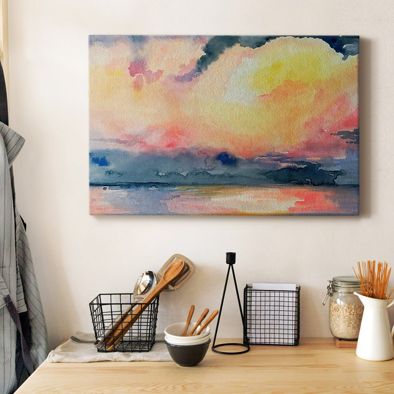 Toile tendue avec châssis Prism Seascape III - prêt à accrocher, H 12 po x l 18 po
