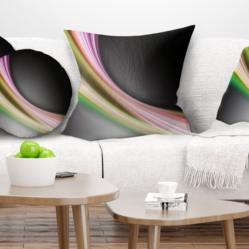  Coussin abstrait, 16 po x 16 po, Coussin décoratif