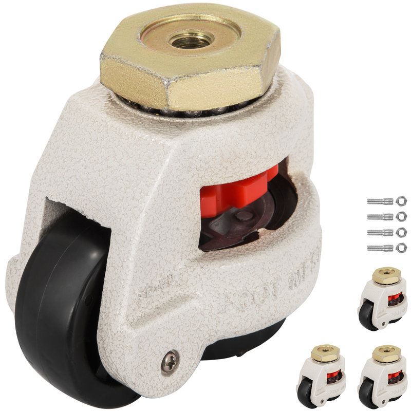 Heavy Duty Leveling Caster Set, 4 – Pack 2.5" Self Leveling Casters, 4400LBS