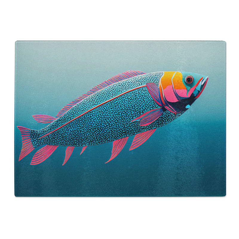 Swimming Fish Vol.3  Glass Chopping Board
