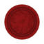 Sous-verres ronds en cuir vegan rouge Christmas Berries-119015230