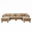 Canapé moderne en tissu avec accoudoirs courbés et 2 repose-pieds mobiles pour un confort optimal et un design élégant-668836120-668836125-668836323