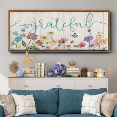 Grateful Wildflowers - Toile encadrée