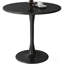 Table ronde noire, table de salle à manger moderne, plateau en panneau de fibres à densité moyenne et table tulipe ronde en acier, table basse Mid-Century pour salon 24 po, table de cuisine, table de salle à manger ovale, table basse-2085219807
