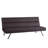 Futon Sofa Bed, Faux Leather Futon Couch, Modern Convertible Folding Sofa Bed Couch with Chrome Legs, Reclining Mini Couch-2110268861