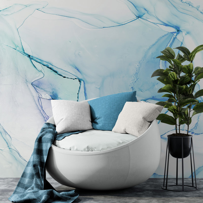 Murale agate encre Irton, L 108 po x l 96 po