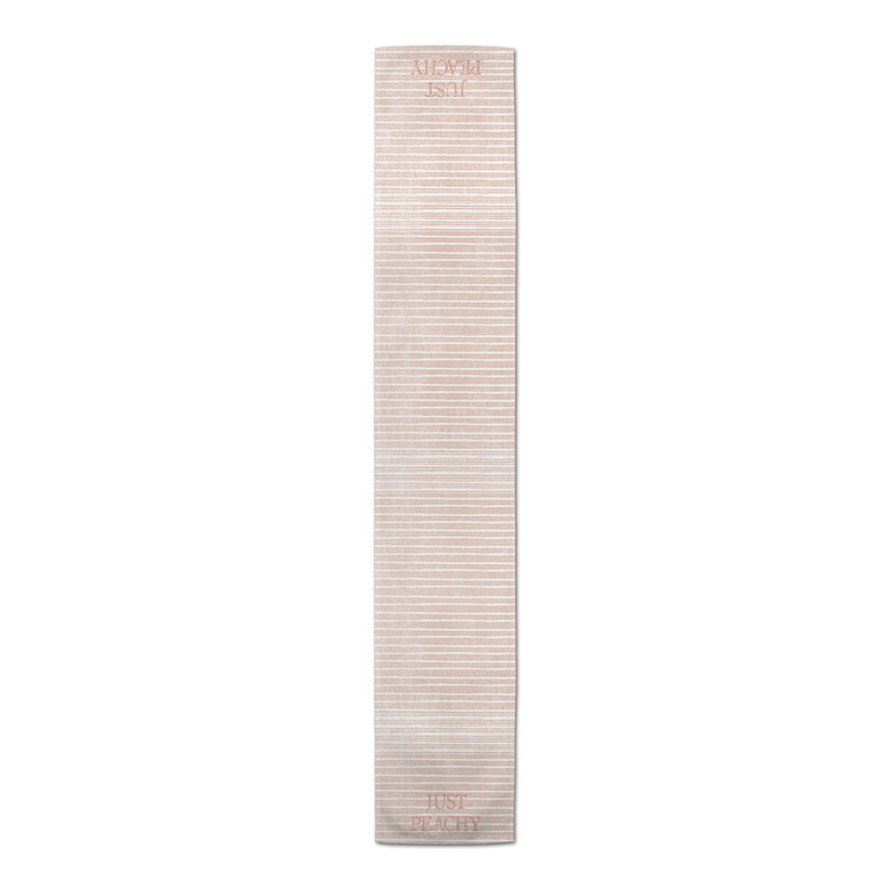 Ceyda Rectangle Striped Polyester Table Runner, 90" x 16"