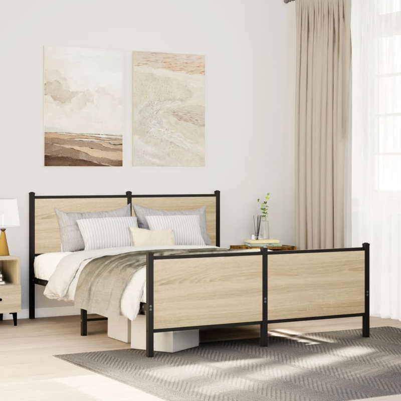 Denita Bed, Sonoma Oak, 91.5cm H x 146cm W x 196cm L