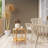 19.7In. Patio Walnut Color Wooden Side Table-537549287
