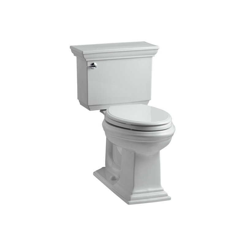 Memoirs® Stately Elongated Two-Piece Toilet with Insulated Tank, Ice Gray