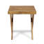 Table en bois pour l'extérieur - finition sablée, 18 po x 18 po, avec base en croix classique pour l'extérieur 18,28 po 18,09 po, patio Rustic Delight