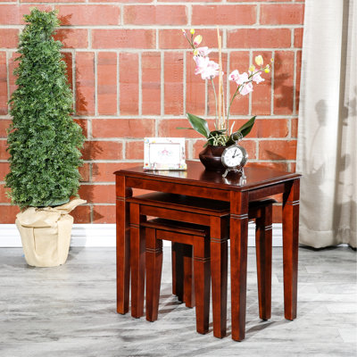 3 Nesting Table , Cherry - Efficient Use Of Space With Tables Functional For Craft Room