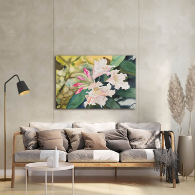 «Rhododendron 3» par Sharon Pitts, art mural en verre acrylique
