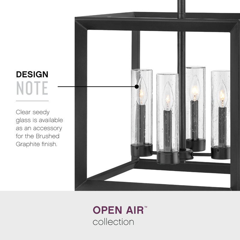 Rhodes Brushed Granite 4 - Light 28.25" H Outdoor Chandelier, 100W