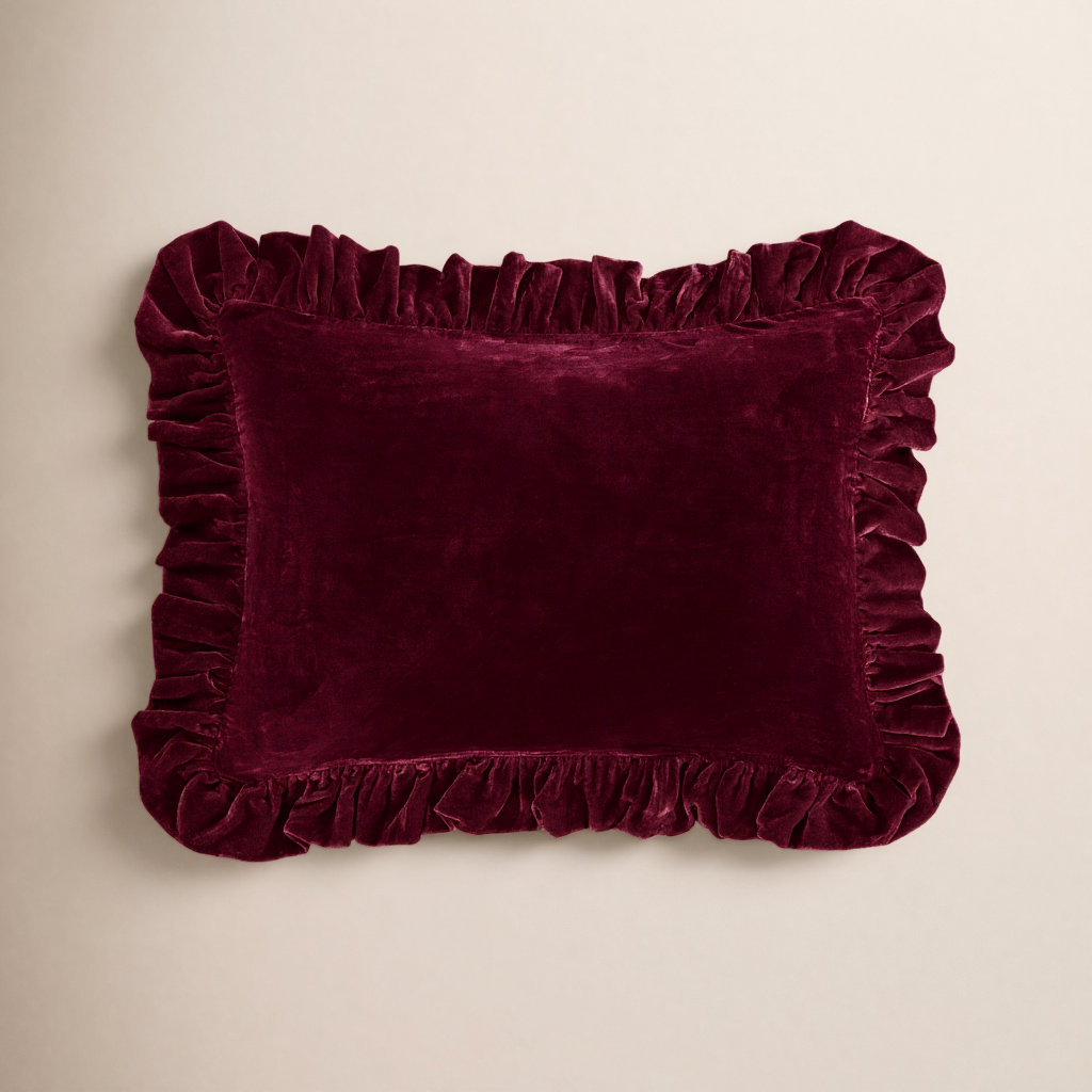 Stella 21" x 21" Throw Pillow, Garnet Red