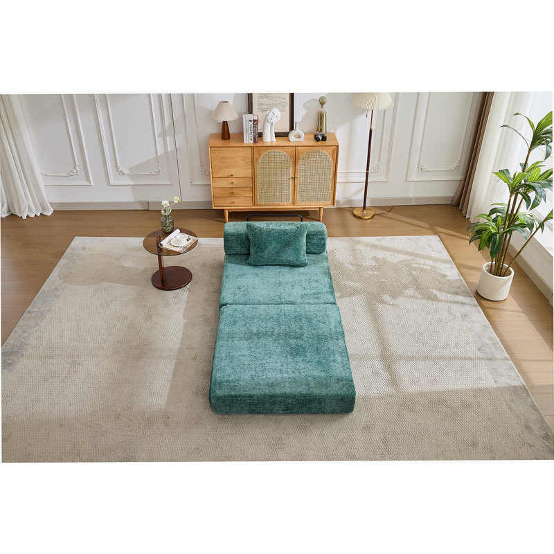 Convertible Compression Floor Sofa Bed With Fixed - Shape Frame, Single Seater Boneless Modular Sectional, No Assembly Needed, Ideal For Multiple Spaces