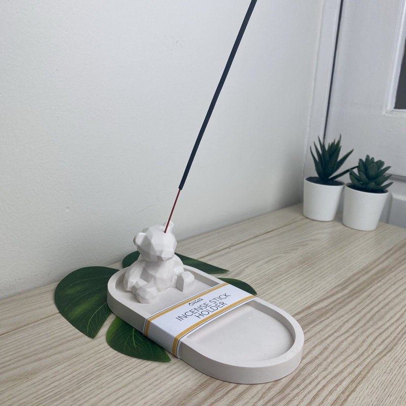 White Bear Incense Holder Dish