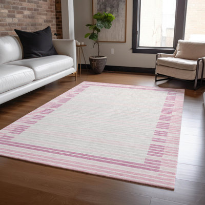 Tapis intérieur / extérieur rose Motifa