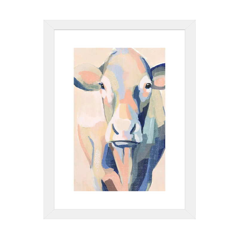 « Hertford Holstein II » par Grace Popp-reproduction d’art, Blanc, H 24 po x l 16 po x P 1 po, Papier encadré blanc