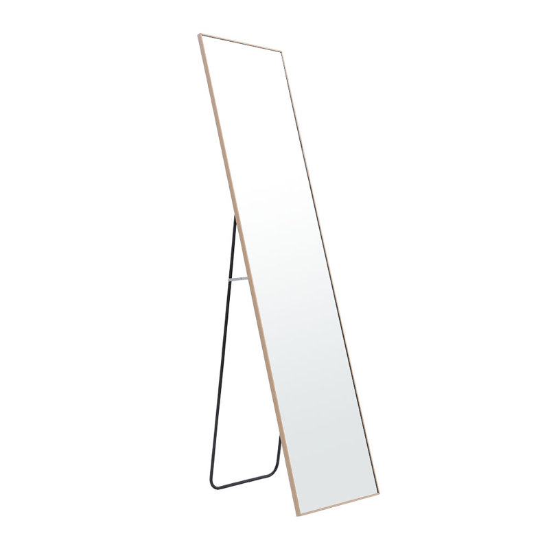 Modern Slim Frame Full Length Mirror, Gold, 147cm H x 37 cm W