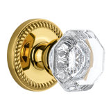 Grandeur Newport Rosette Double Dummy with Chambord Crystal Door Knob