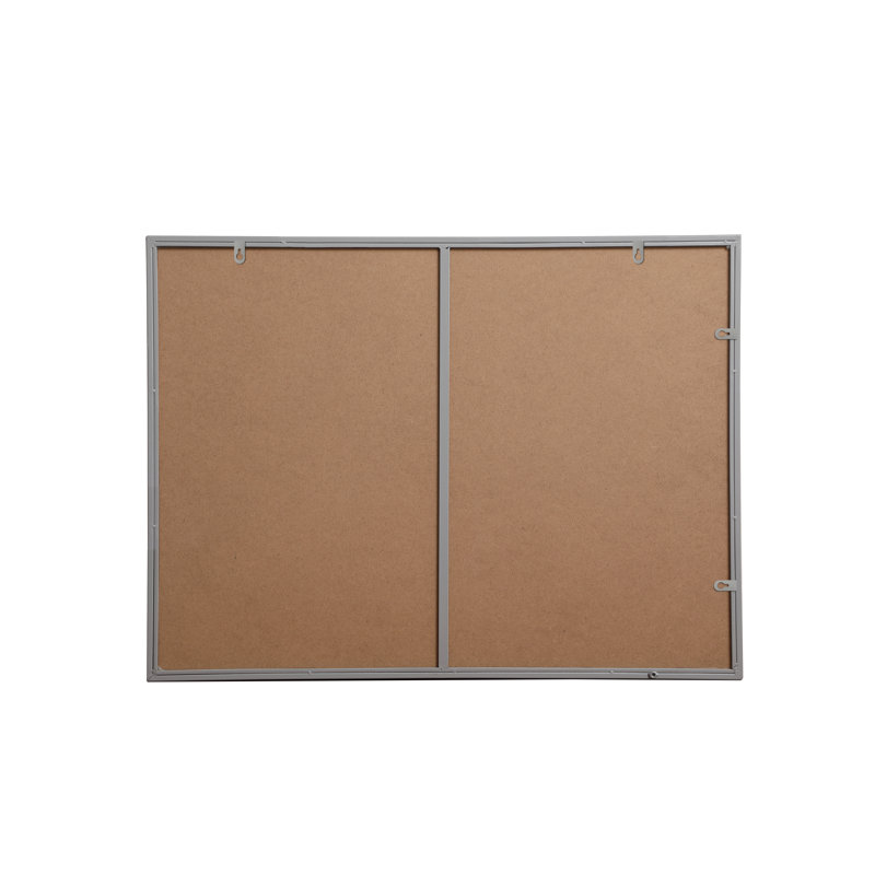Miroir mural Sabine, 36 po x 27 po, gris
