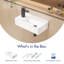 Turner 460mm x 250mm  Rectangular Wall Hung Bathroom Sink Basin