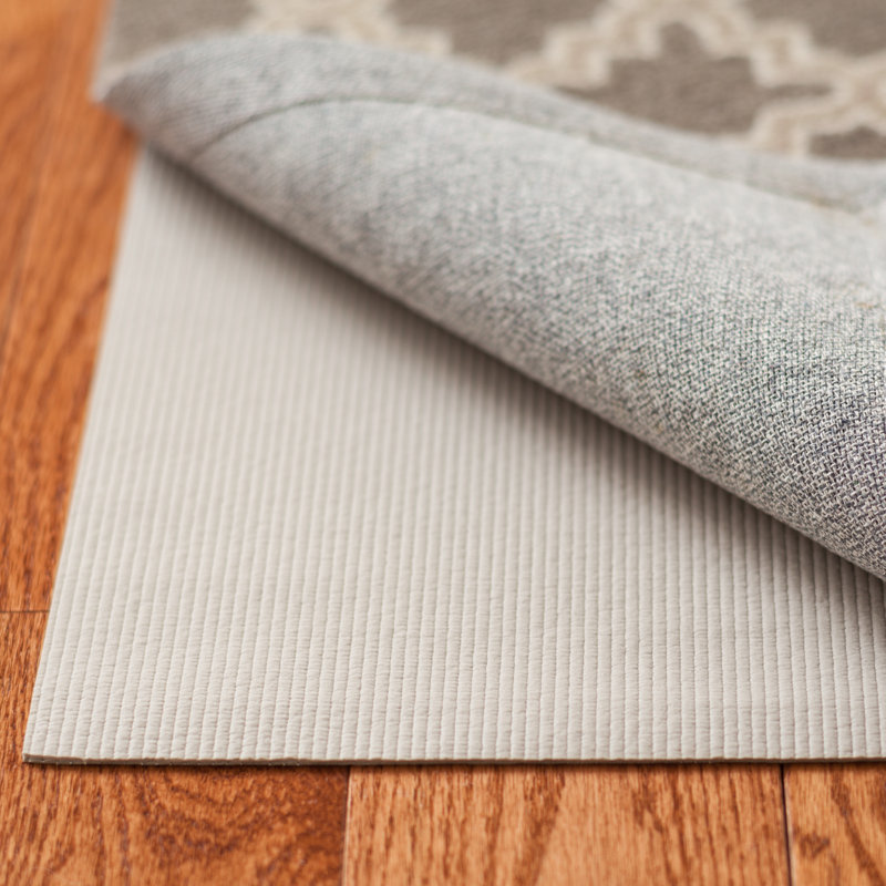 Solid Beige Extra-Grip PVC-Coated Rug Pad 3' x 5'