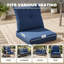 Ensemble de coussins de chaise d'extérieur en oléfine 23 po x 24 po, conception capitonnée-968779606