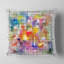 Tache colorée avec grille - Coussin imprimé abstrait-30967168-30967164