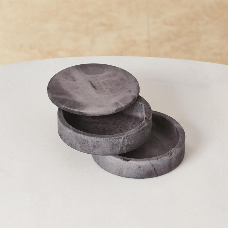 Alabaster Swivel Box-Grey, Gray